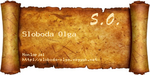 Sloboda Olga névjegykártya